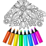 Logo of Mandala Flowers coloring book android Application 