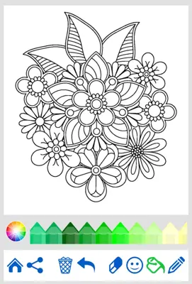 Mandala Flowers coloring book android App screenshot 0