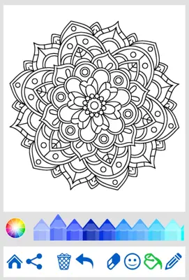 Mandala Flowers coloring book android App screenshot 1