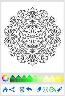 Mandala Flowers coloring book android App screenshot 2