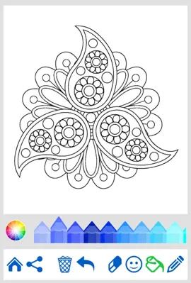 Mandala Flowers coloring book android App screenshot 3