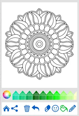 Mandala Flowers coloring book android App screenshot 5